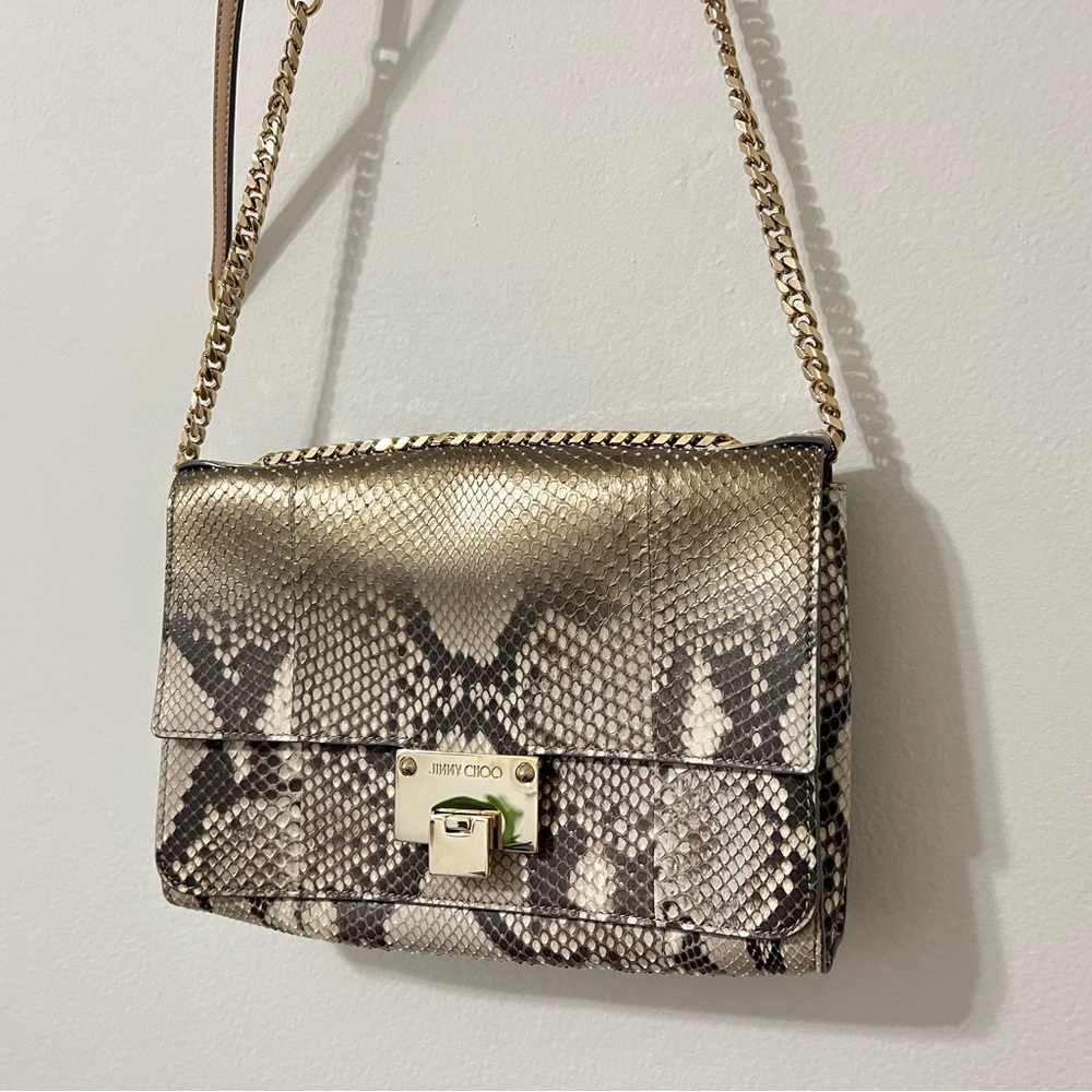 Jimmy Choo Python Crossbody Handbag - Picture 5 of 12